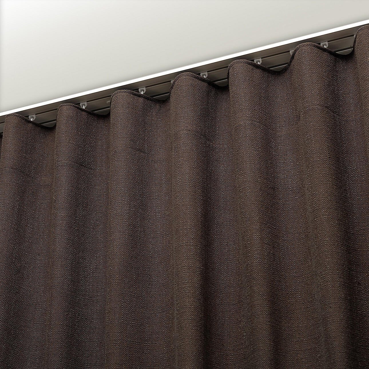 FERTIGVORHANG 140x280cm dunkelbraun - Dunkelbraun, Textil (140/280cm) - Dekoria