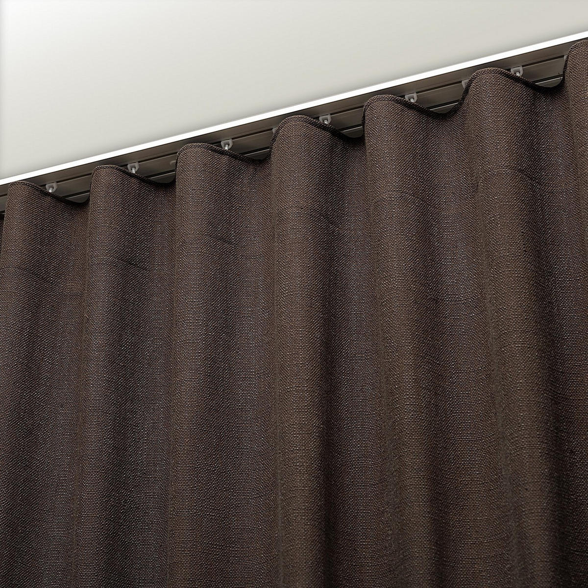FERTIGVORHANG 140x280cm dunkelbraun - Dunkelbraun, Textil (140/280cm) - Dekoria