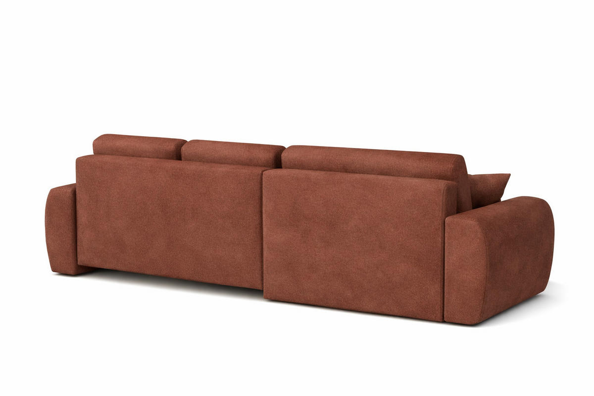 ECKSOFA Mit Schlaffunktion Und Bettkasten L-Form Ivo L, Veloursstoff Salvador, Dunkelbraun, Rechts - Dunkelbraun, Holz (250/142cm) - Kaiser Möbel