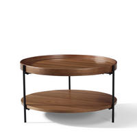 BEISTELLTISCH aus Massivholz und MDF 44x44x48 cm Walnuss mit kompakter Form und natürlicher Holzoptik - Walnussfarben, Holzwerkstoff (44/44/48cm) - Modfu