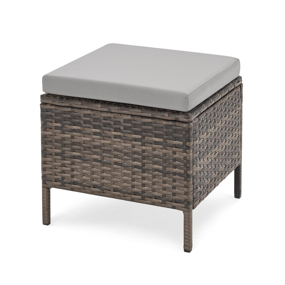 RATTAN-LOUNGE Madison - Braun/Grau, Kunststoff - SVITA