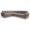 ECKSOFA Volare ohne Schlaffunktion braun rechts - Schwarz/Braun, Textil/Metall (295/235cm) - Beautysofa