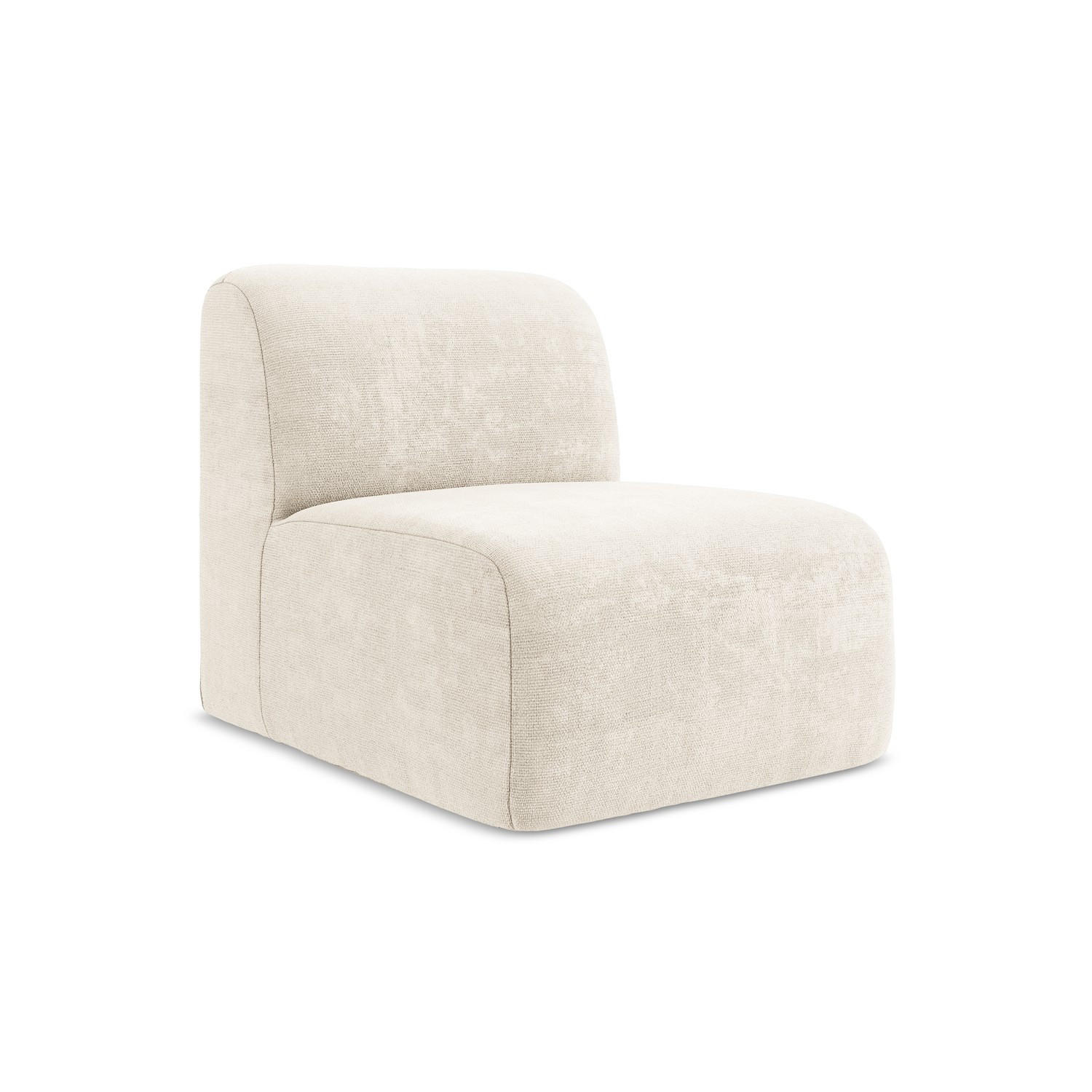 SOFAELEMENT Chenille Stoff Beige - Creme/Schwarz, Holzwerkstoff/Kunststoff (70/75/94cm) - LaMiaSofa