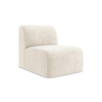 SOFAELEMENT Chenille Stoff Beige - Creme/Schwarz, Holzwerkstoff/Kunststoff (70/75/94cm) - LaMiaSofa