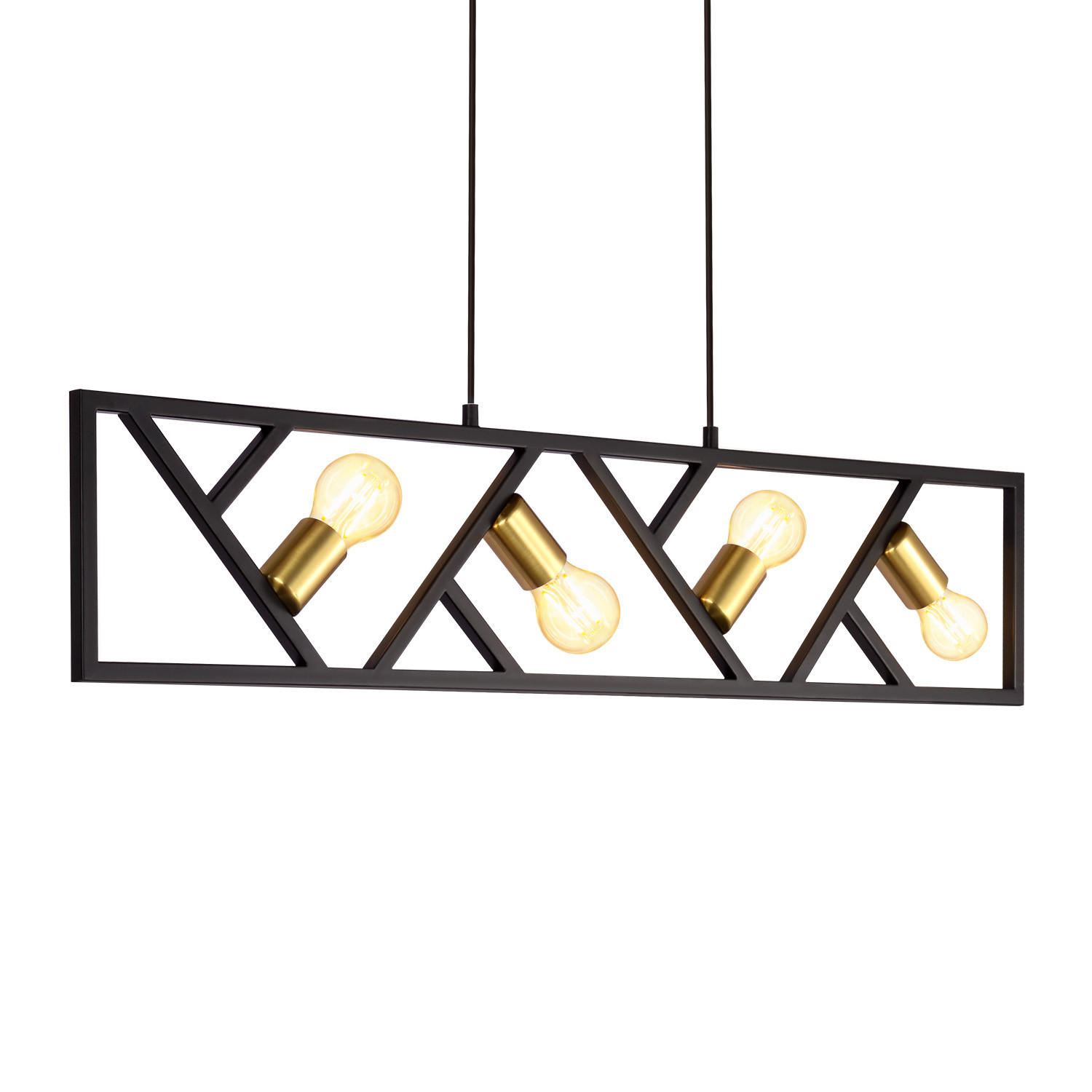 HÄNGELEUCHTE Hoffnung 100/5/200 cm - Schwarz, Metall (100/5/200cm) - Nettlife