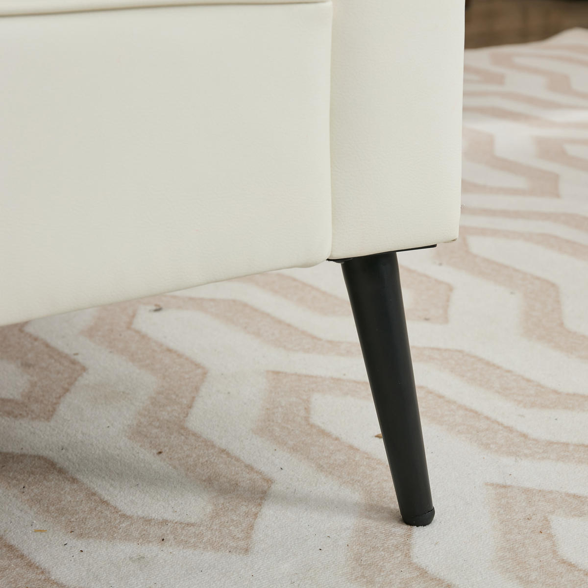 SESSEL Kunstleder Weiß mit Kissen - Weiß, Holzwerkstoff/Textil (80/80/68cm) - WISHDOR