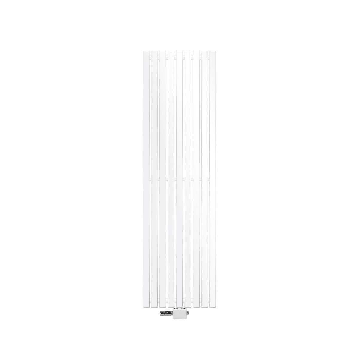 BADHEIZKÖRPER Stella 480x1600 mm Weiß mit Ventil Universal - Weiß, Metall (48/160/5cm) - LuxeBath