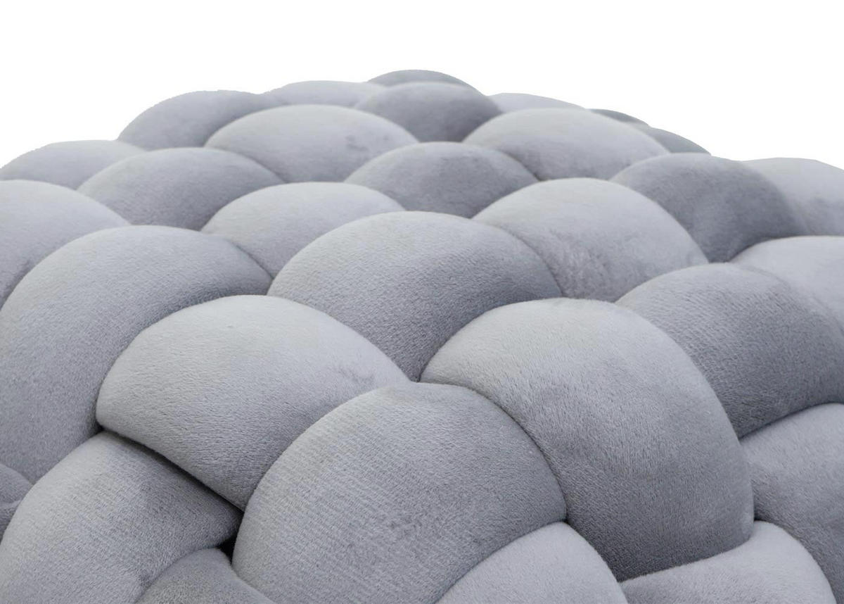 HOCKER Grau - Grau, Textil (39/39/39cm) - MCW