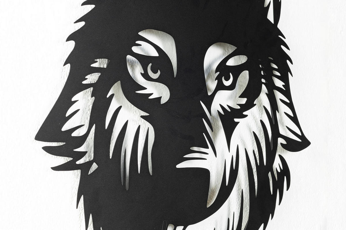 WANDDEKO Schwarz 68/82 cm - Schwarz, Metall (2.86/82/2cm) - KUNSTLOFT