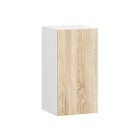 KÜCHENSCHRANK Weiß, Sonoma Eiche 30.5x30x58cm - Silberfarben/Weiß, Holzwerkstoff/Kunststoff (30/58/30.5cm) - Akord