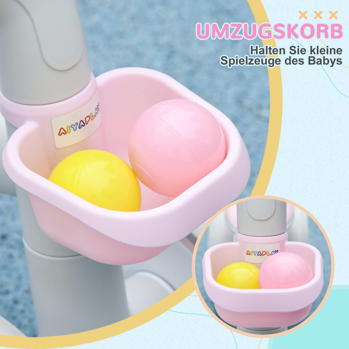 KINDER Laufrad Lauffahrrad ab 1 Jahr mit TPU-Rädern keine Schrauben Rosa+Weiß - Rosa, Metall (56/27/39cm) - AIYAPLAY