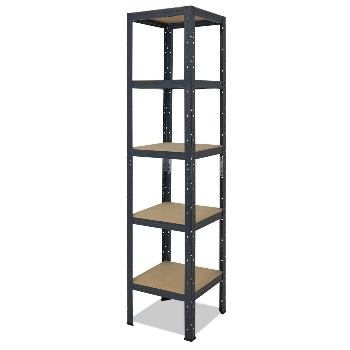 SCHWERLASTREGAL HOME 230x60x60 cm in anthrazit mit 5 Böden und 175 kg Traglast pro Boden - Anthrazit, Metall (60/230/60cm) - shelfplaza