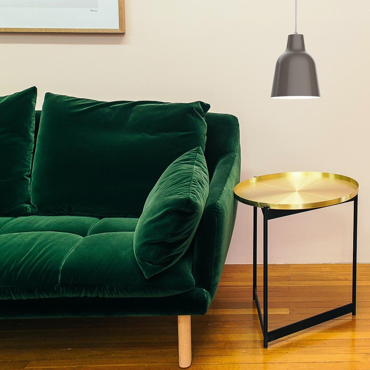 HÄNGELEUCHTE - Graubraun, Metall (16/16/21cm) - Lumicom