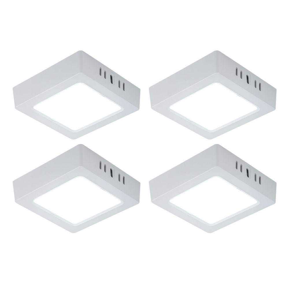 LED WANDLEUCHTE Aufbau Weiß - Weiß, Kunststoff (12/3/12cm)