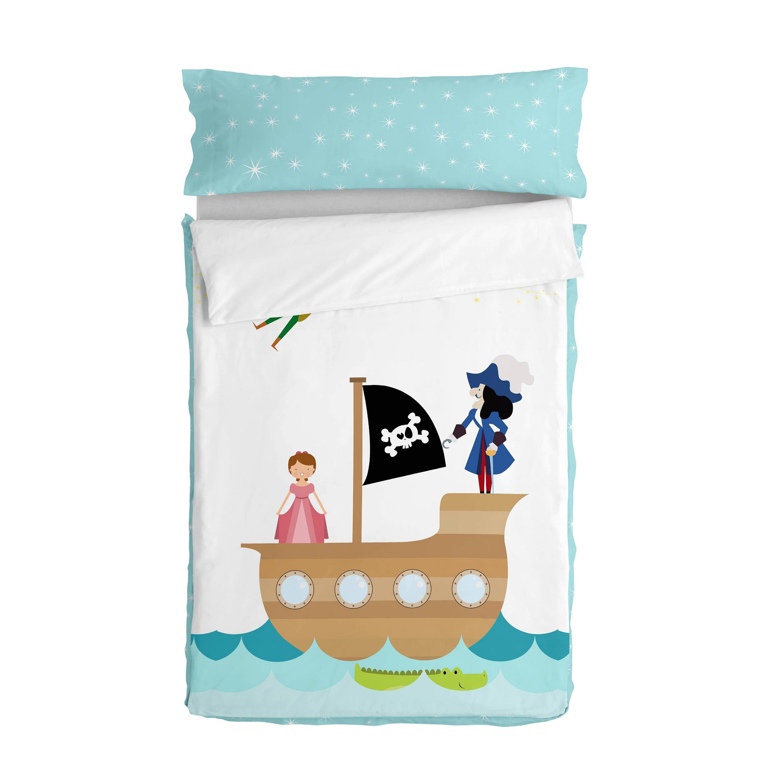 NORDIC-SACK flying boy 90x200 cm ohne füllung mehrfarbig - Multicolor, Textil (90/200cm) - Happy Friday