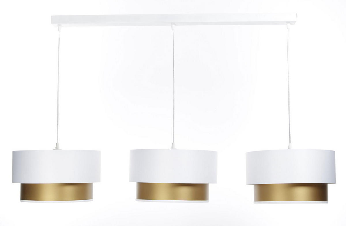 HÄNGELEUCHTE Gold 30/88 cm - Weiß, Kunststoff (30/2.6/88cm) - ONZENO