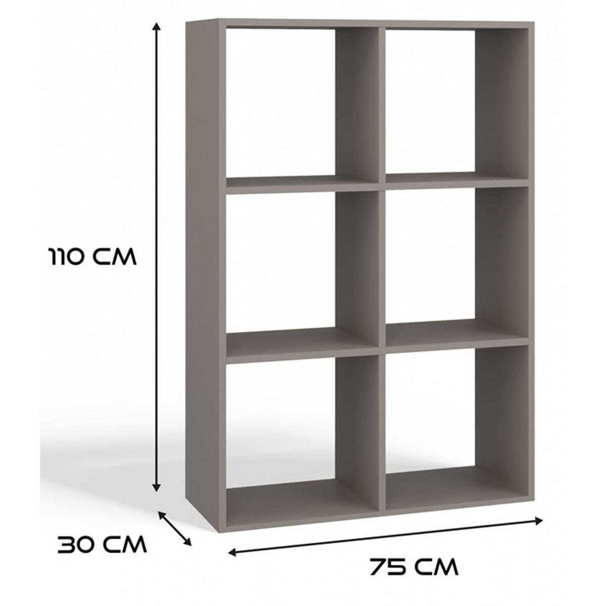 STANDREGAL Malax Weiß 110 cm - Weiß, Holzwerkstoff (110/75/30cm) - Selsey