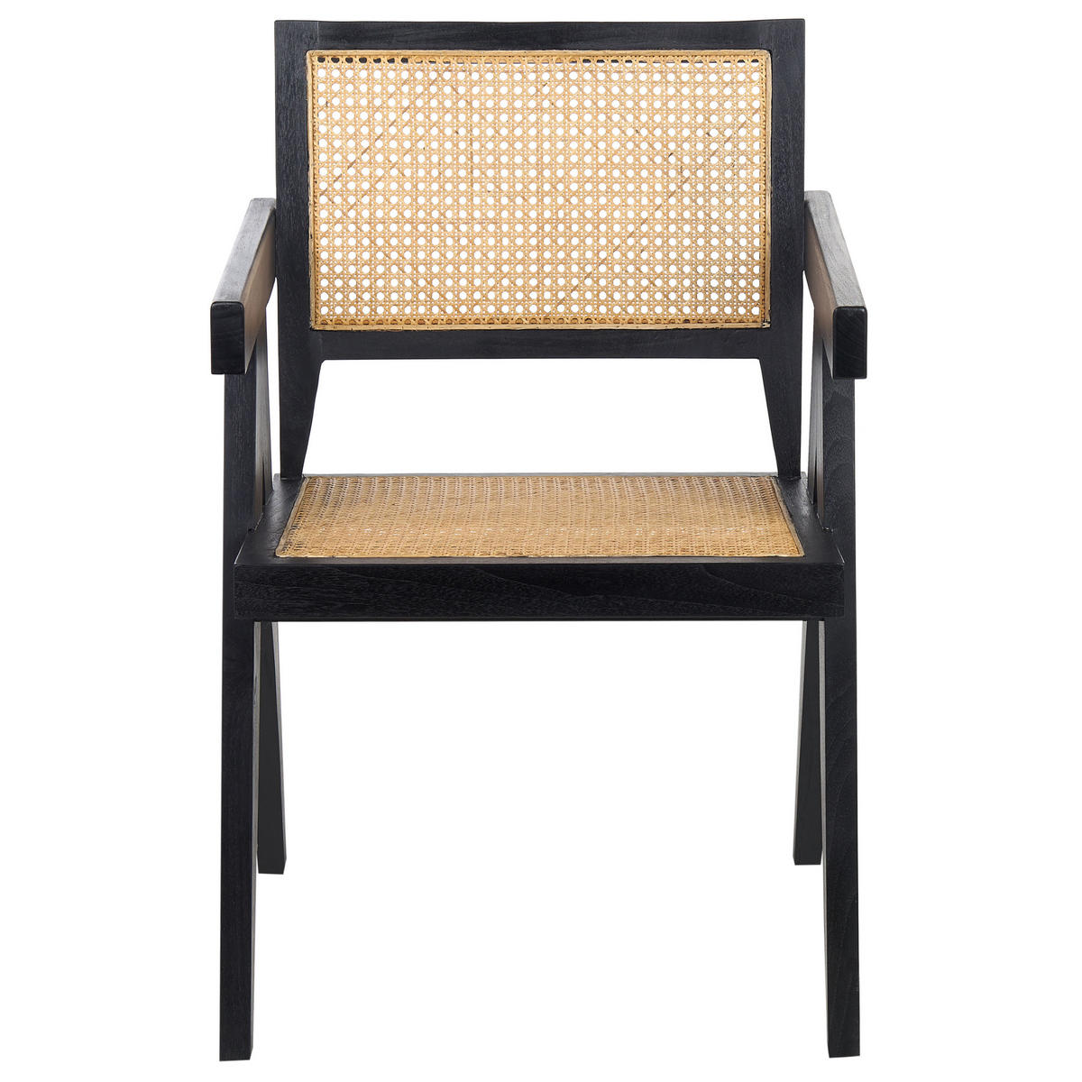 ESSZIMMERSTUHL Massivholz Schwarz Westbrook - Schwarz, Holz (55/82/58cm) - Beliani