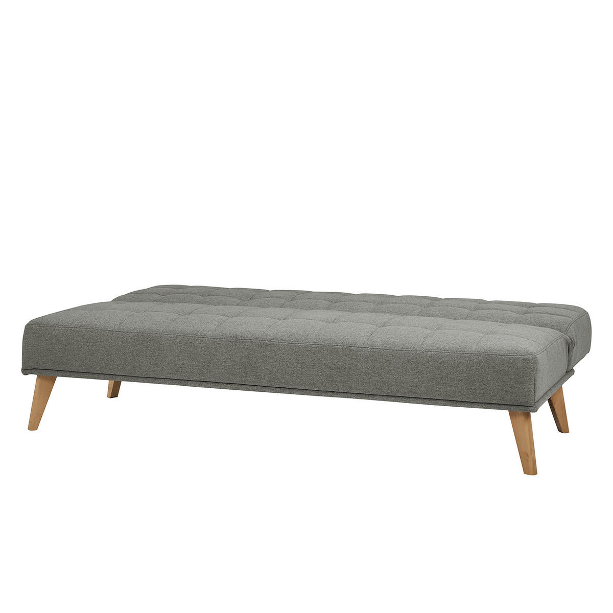 SCHLAFSOFA - Textil / Holz - Grau, Holz/Birkenholz (180/81/86cm) - home24