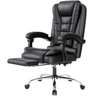 BÜROSTUHL, hohe Rückenlehne, ergonomisch, PU-Leder - Schwarz, Metall (52/105/52cm) - Rattantree