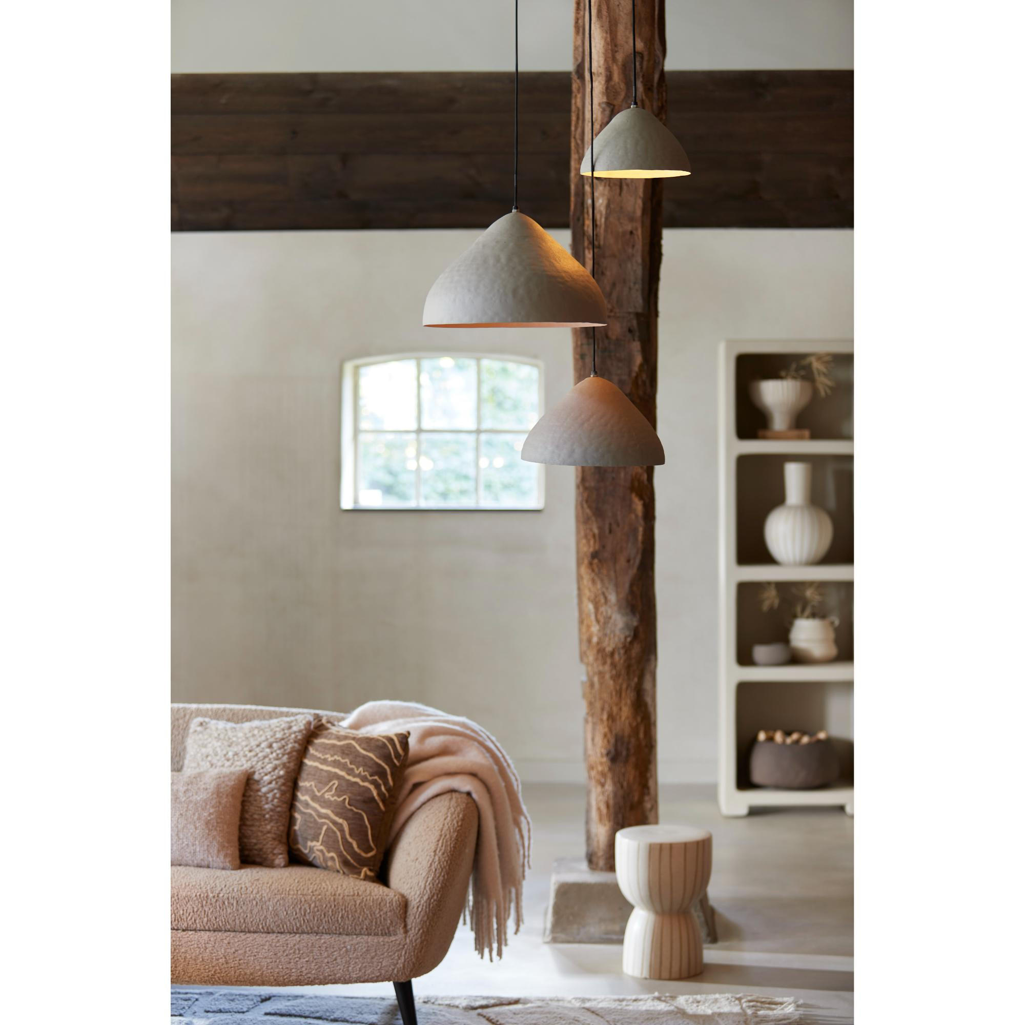 PENDELLEUCHTE ELIMO Grau 40/40/25 cm - Grau, Metall (40/40/25cm) - Light & Living