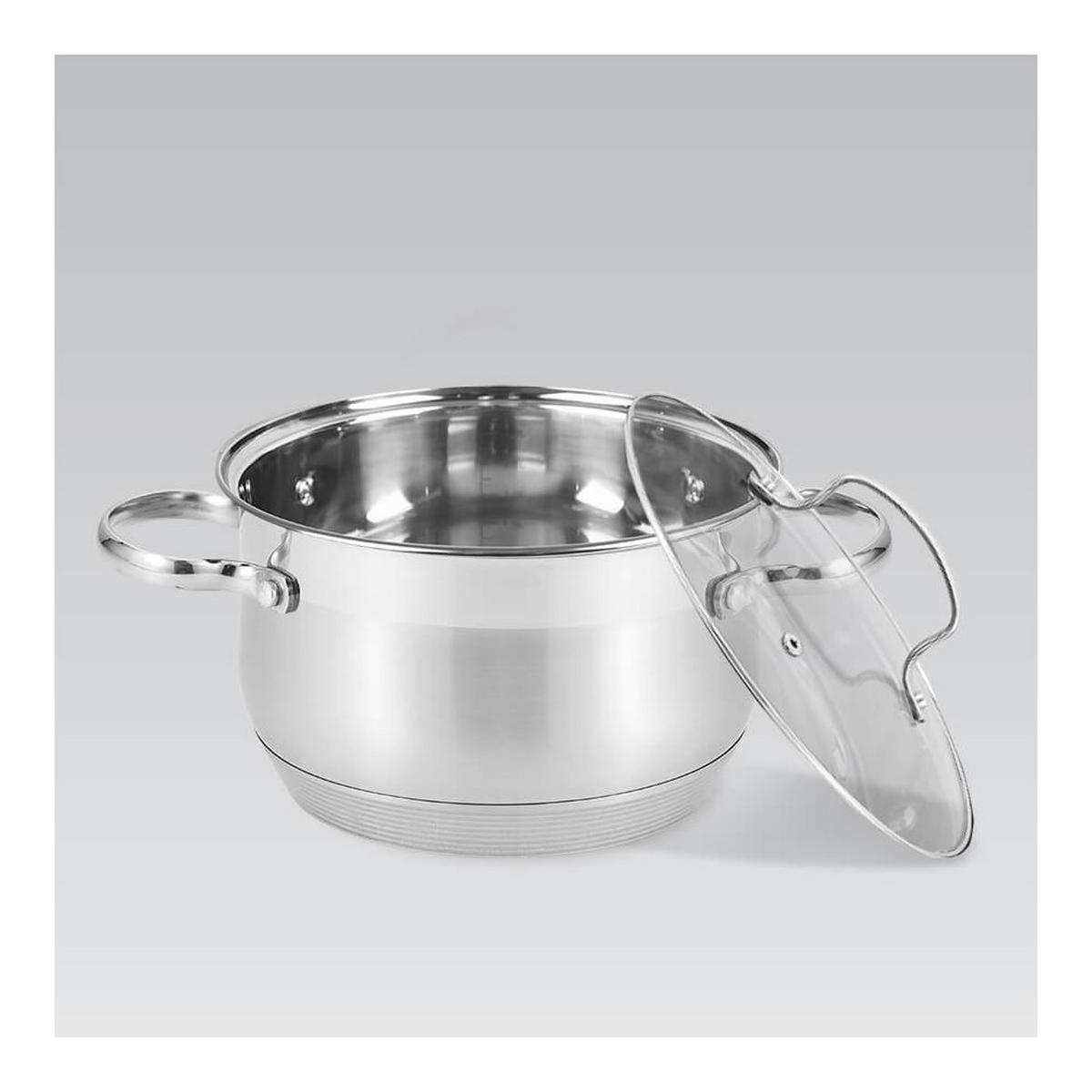 TOPF Silber 36/26/15.5 cm MR351226 - Silberfarben, Metall (26cm) - Maestro 