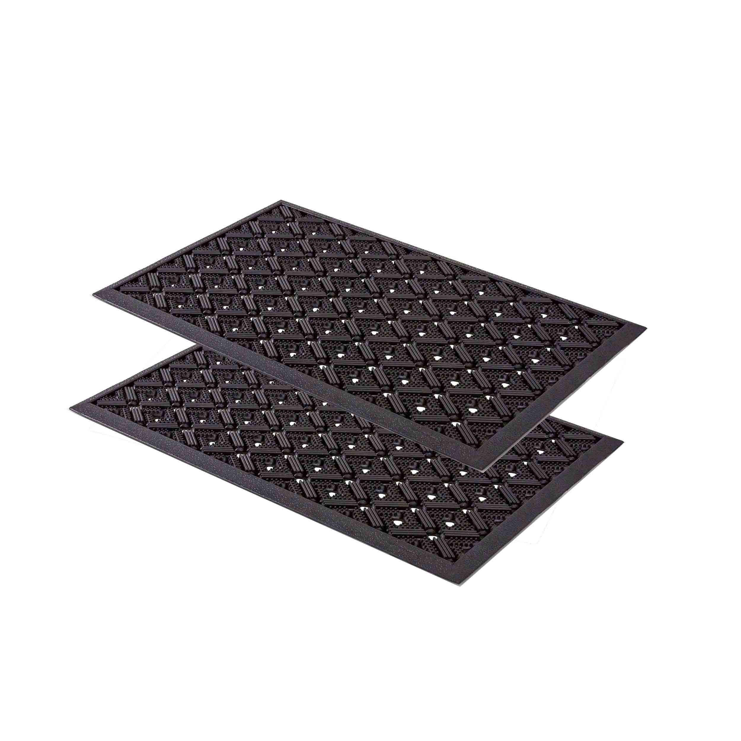 FUSSMATTE FÜR AUßEN DYNAMIC 2ER SET - Dunkelgrau, Textil (40/60cm) - Astra
