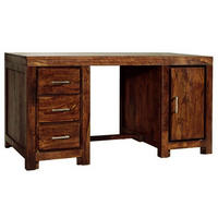 SCHREIBTISCH Sheesham 150x75x78 braun lackiert METRO LIFE #119 - Braun, Holz (75/150/78cm) - Massivmoebel24
