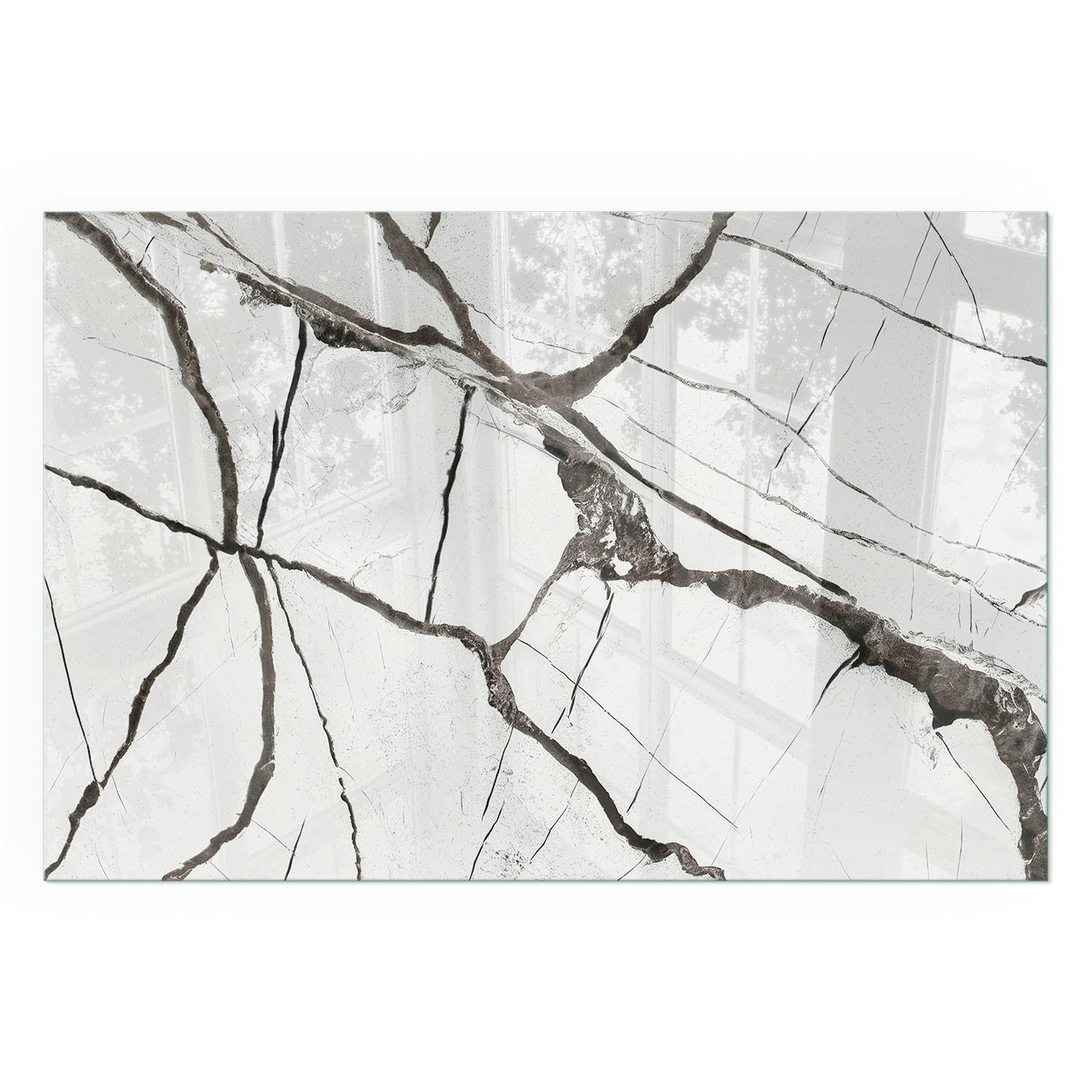 GLASPLATTE für Kamin 120x80 cm - Weiß, Glas (120/80/0.4cm) - TULUP