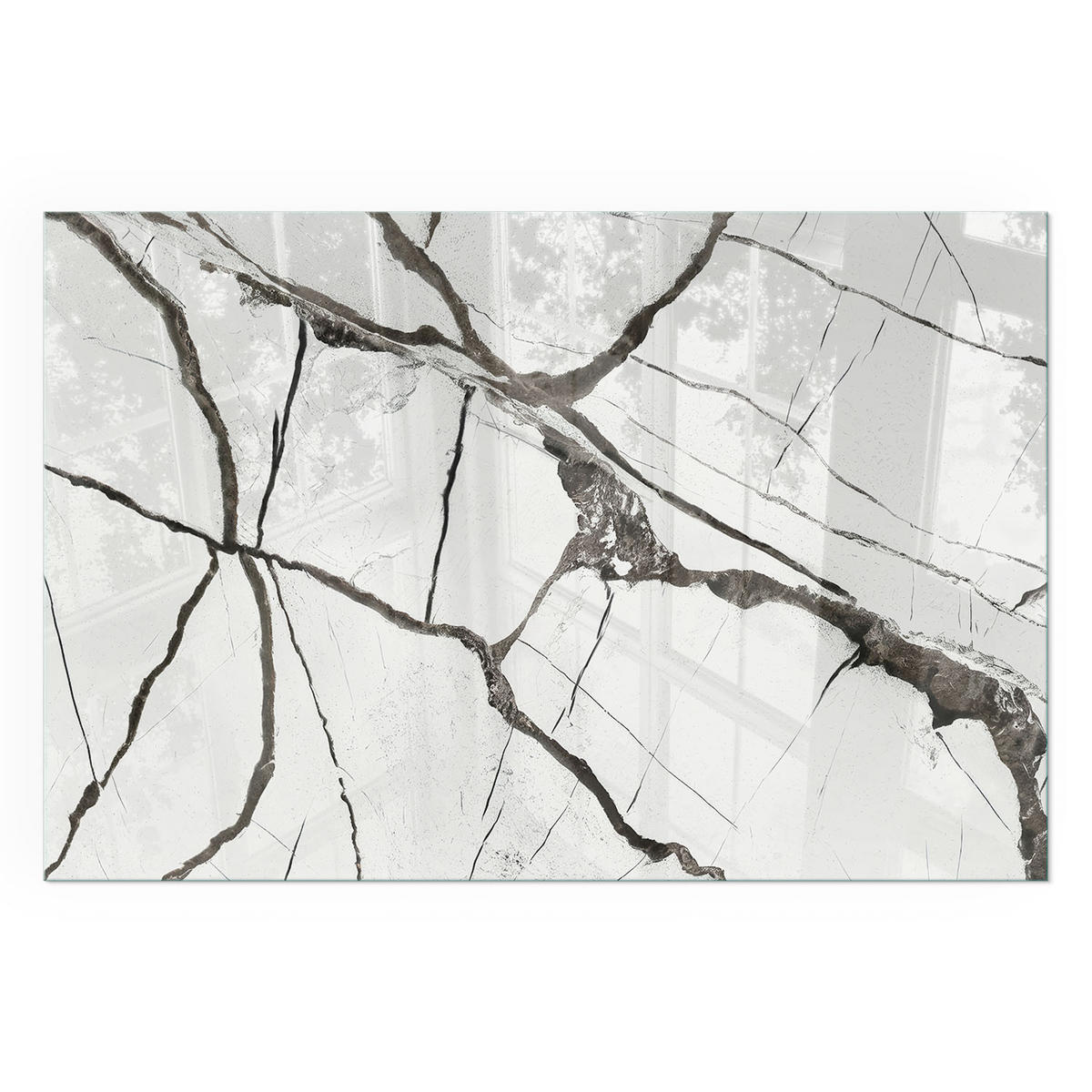GLASPLATTE für Kamin 120x80 cm - Weiß, Glas (120/80/0.4cm) - TULUP