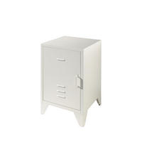 METALL-NACHTTISCH - ATTICORA - color_white - Weiß, Metall (40/60/40cm) - Drawer
