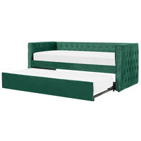 TAGESBETT 90/200cm Smaragdgrün Gassin - Grün, Textil (90/200cm) - Beliani