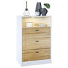 KOMMODE Pino Fronten in Eiche Natur - Eichefarben, Holzwerkstoff (56/86.5/36cm) - Vladon