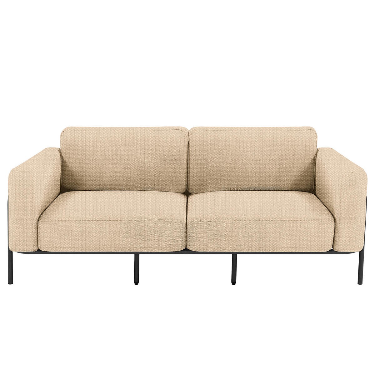 2-SITZER OUTDOOR-SOFA - Beige, Textil/Metall (182/76/88cm) - home24