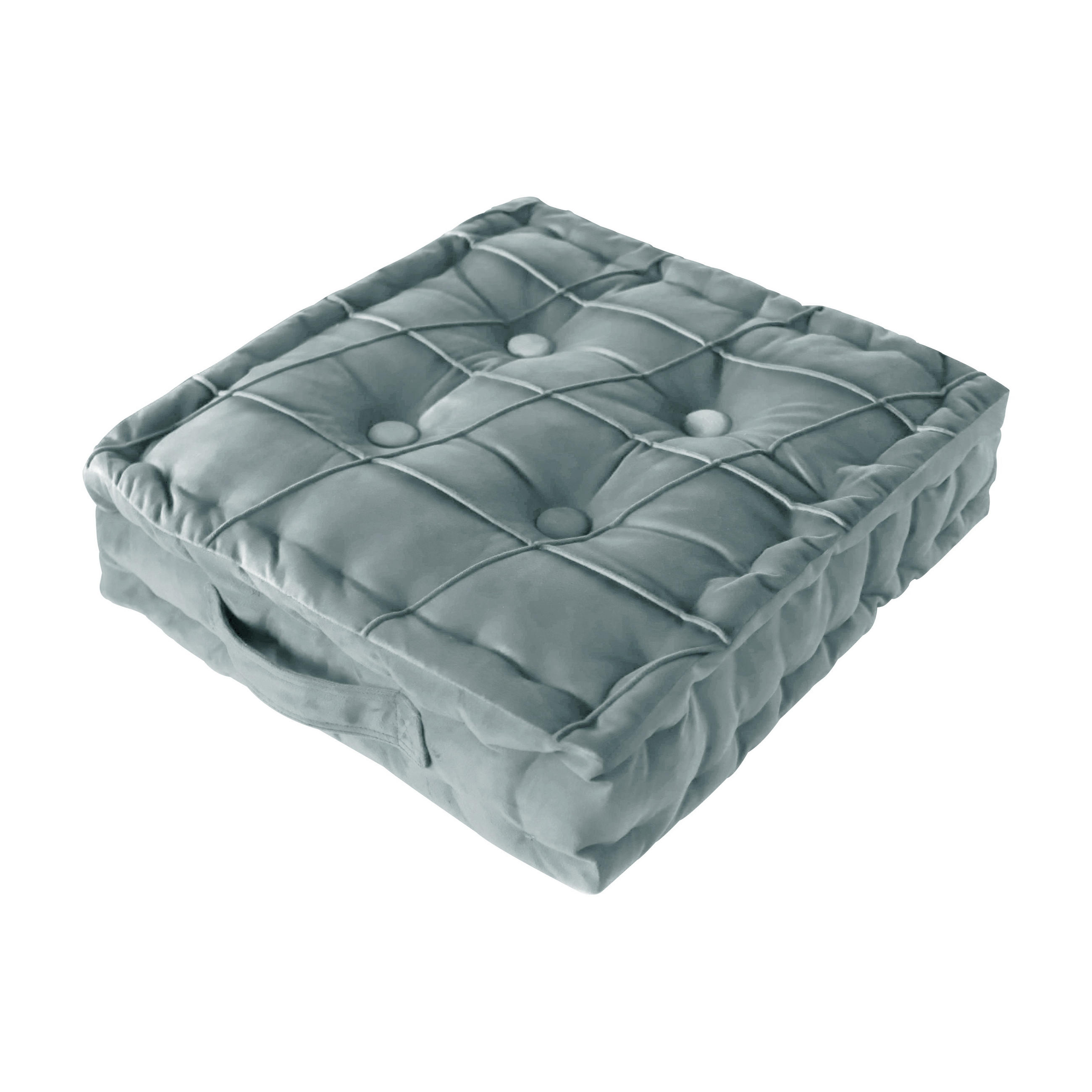 SITZKISSEN Bodenkissen Cord Quadrat 45*45cm - Grau, Textil (45/45/12cm) - Vercart