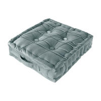 SITZKISSEN Bodenkissen Cord Quadrat 45*45cm - Grau, Textil (45/45/12cm) - Vercart