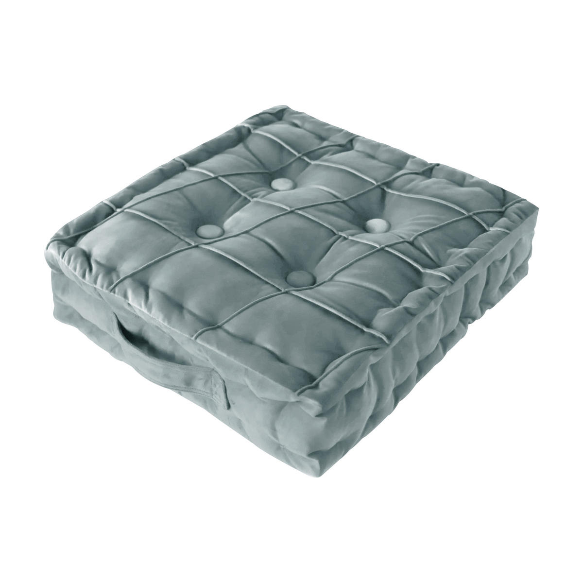SITZKISSEN Bodenkissen Cord Quadrat 45*45cm - Grau, Textil (45/45/12cm) - Vercart
