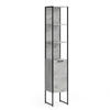 BADSCHRANK Fyrk Beton 33 x 185 cm - Grau, Holzwerkstoff (33/185/33cm) - Vicco