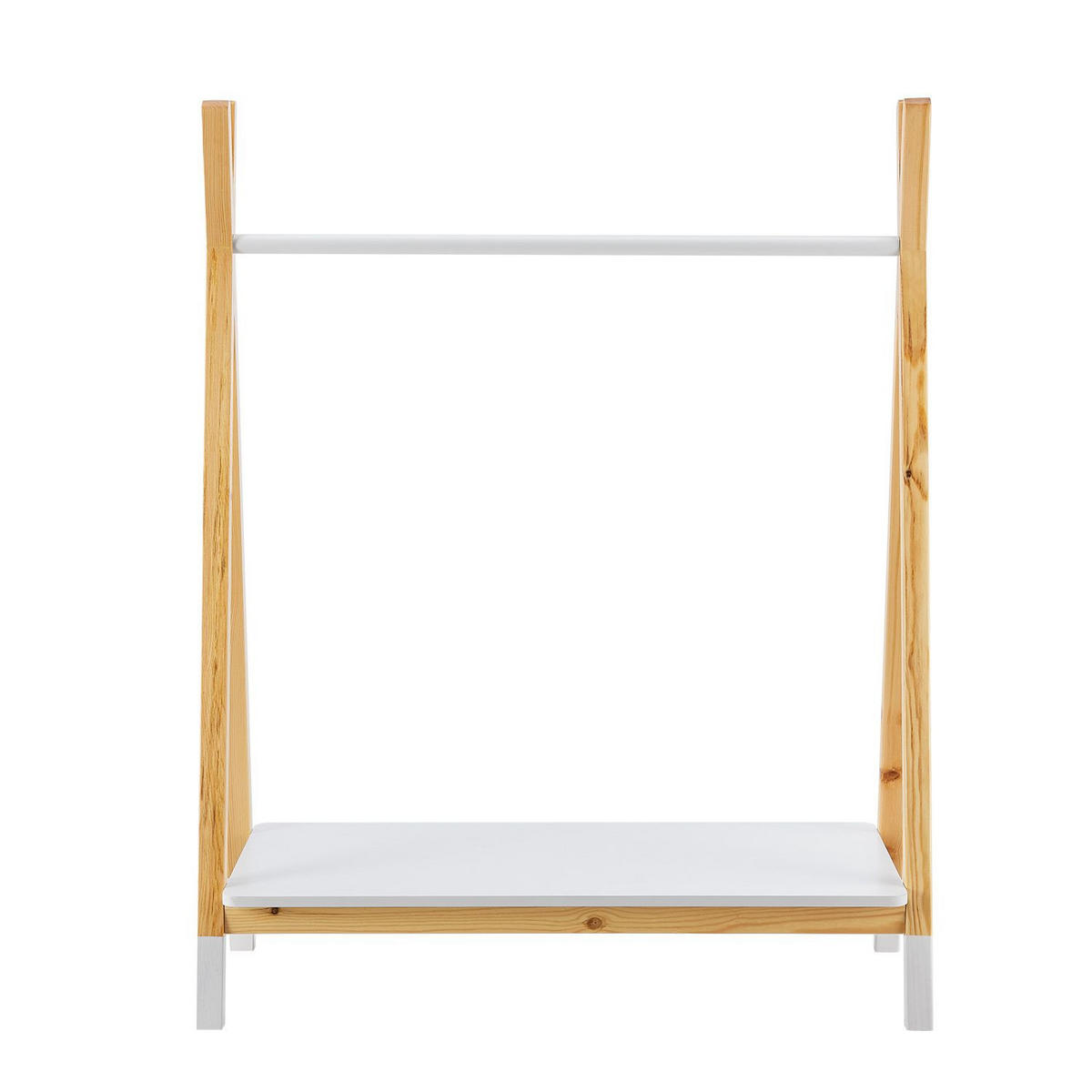 KLEIDERSTÄNDER Heidy Kinderkleiderschrank - Weiß, Holz (40/100/80cm) - Juskys