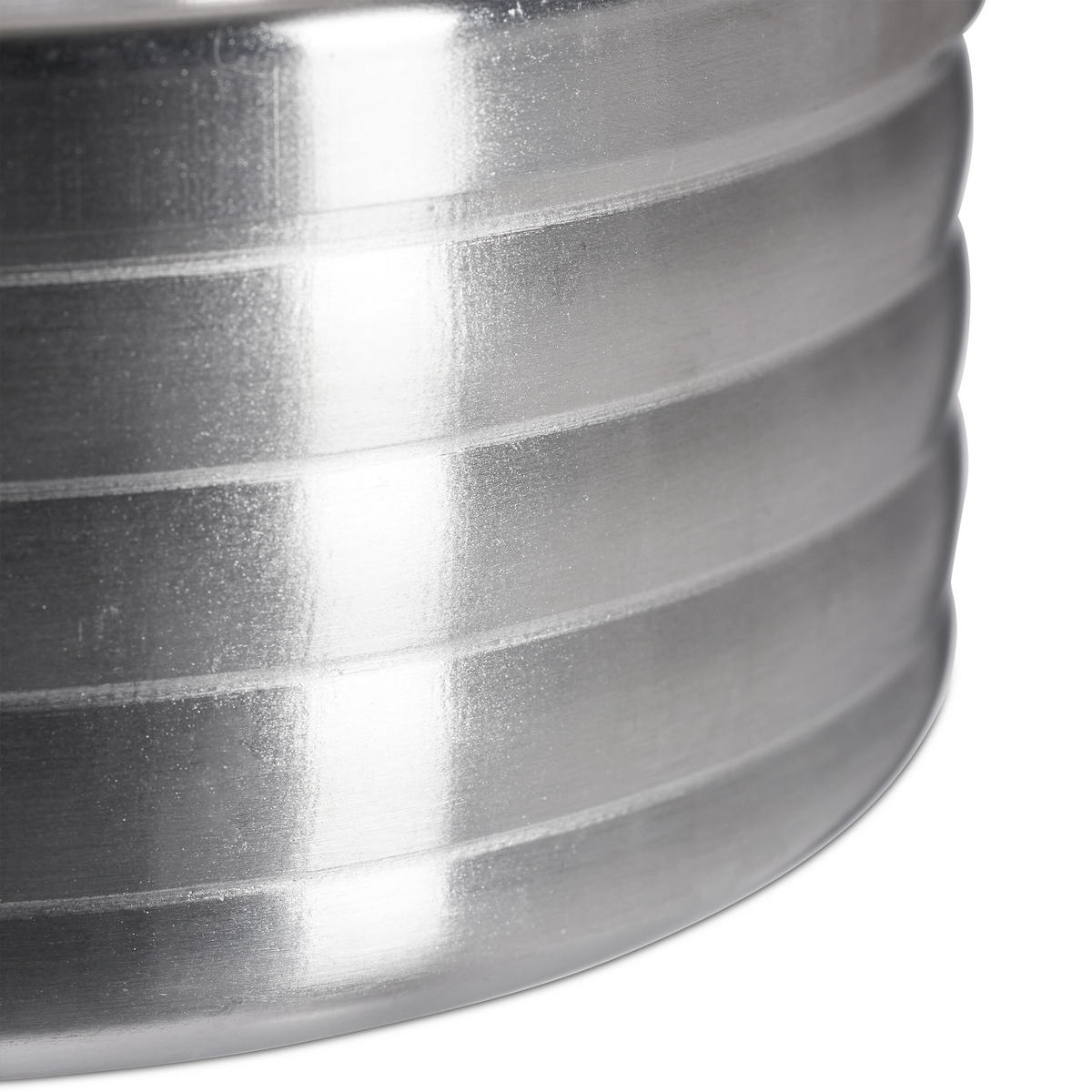 3xWINDASCHENBECHER - Silberfarben, Metall (11.5cm) - Relaxdays