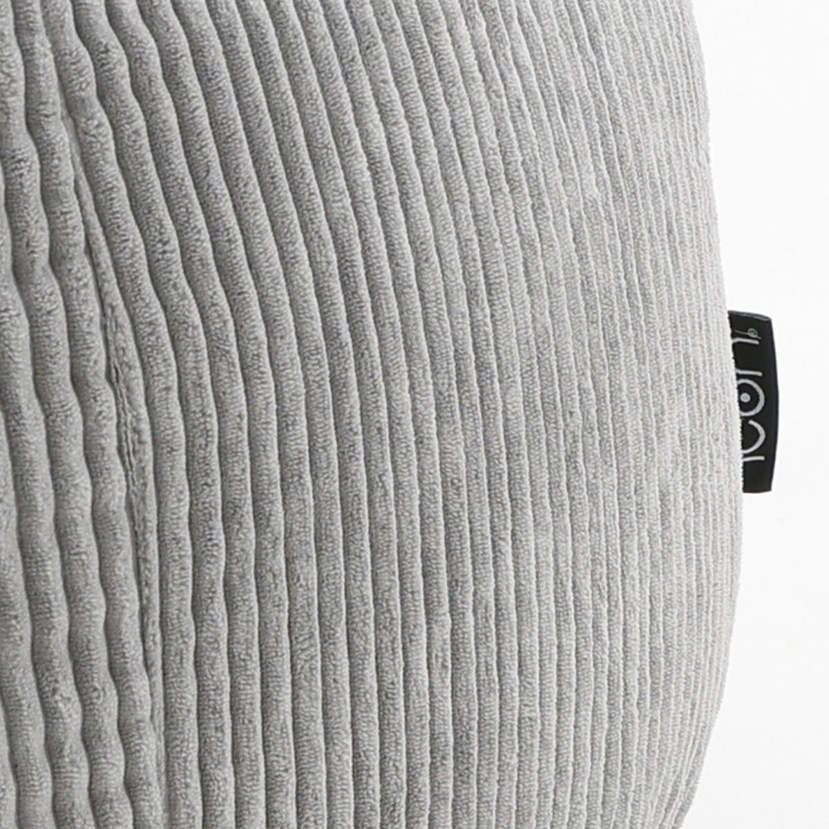 SITZSACK Klassisch + Hocker, Cord - Hellgrau/Grau, Kunststoff/Textil (85/50/85cm) - icon