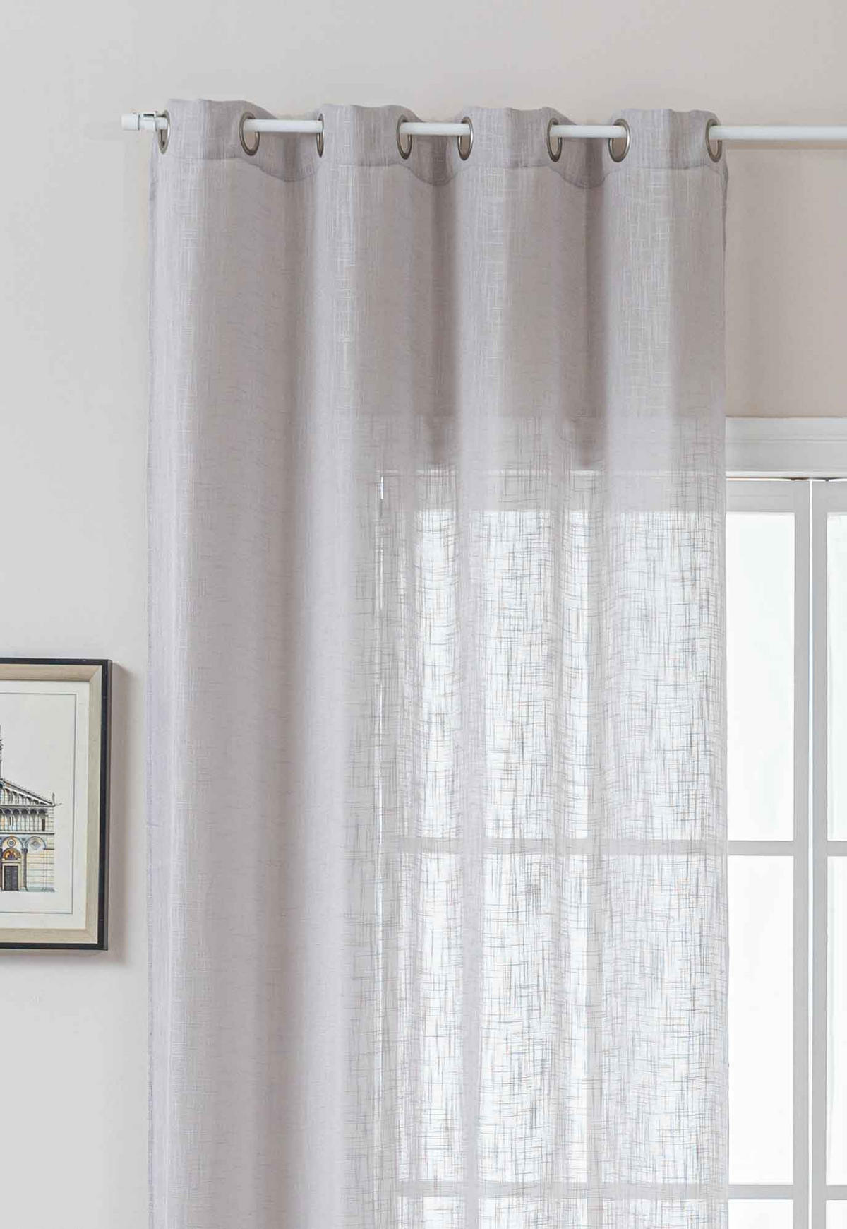 GARDINE SEOUL HxB 245x140 cm Grau - Grau, Textil (140/245cm) - Gardinenbox