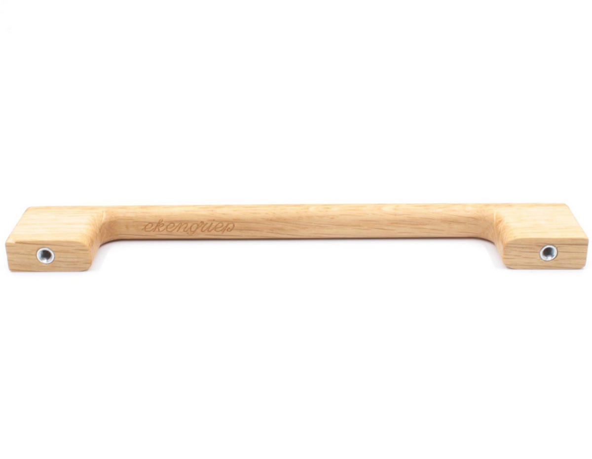 MÖBELGRIFF BA 128mm, Schrankgriff Eiche massiv, Holzgriff Küche - Naturfarben, Holz (1.1/2.8/15.4cm)