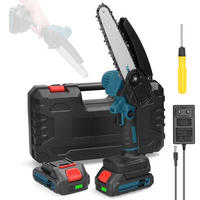 KETTENSÄGE 21V 6 Zoll tragbare elektrische für Garten Orchar Mit 2 Batterien - Blau, Metall (11/7/38cm) - Coonoor