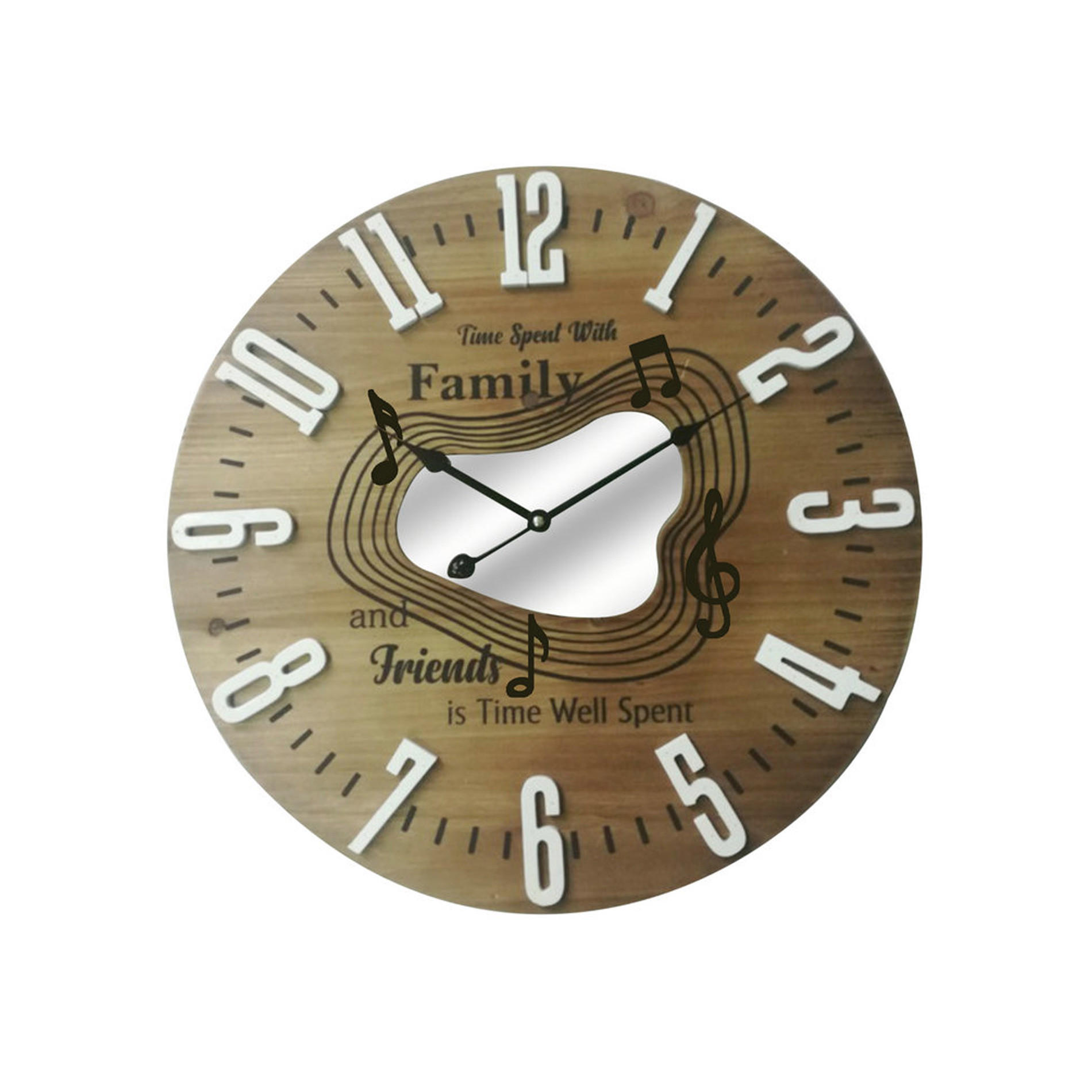 Mobili Rebecca Wanduhr Braun 5x50x50 cm