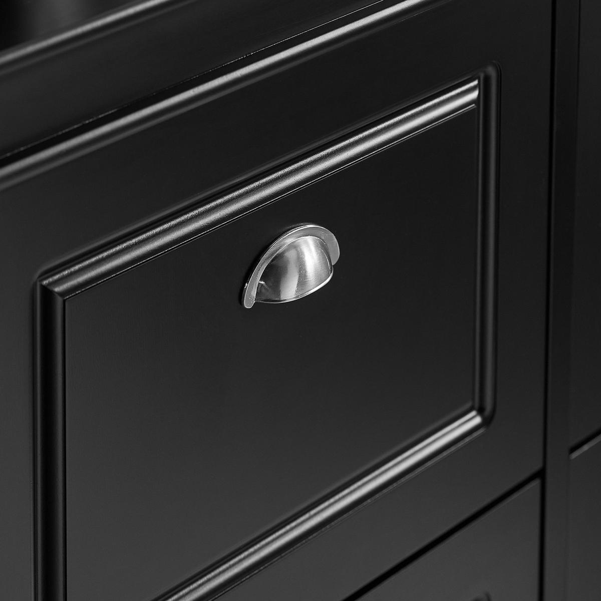 SCHUHSCHRANK Schwarz - Schwarz, Holzwerkstoff (105/82/24cm) - SoBuy