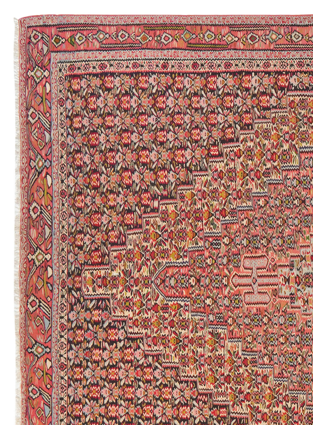 HANDWEBTEPPICH Kelim Senneh Mehrfarbig 340/242 cm Schurwolle - Multicolor, Textil (242/340cm) - Looma