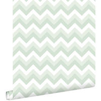 TAPETE Zickzack-Motiv 53 cm x 10.05 m - Grün, Papier (53/0.1cm) - ESTAhome