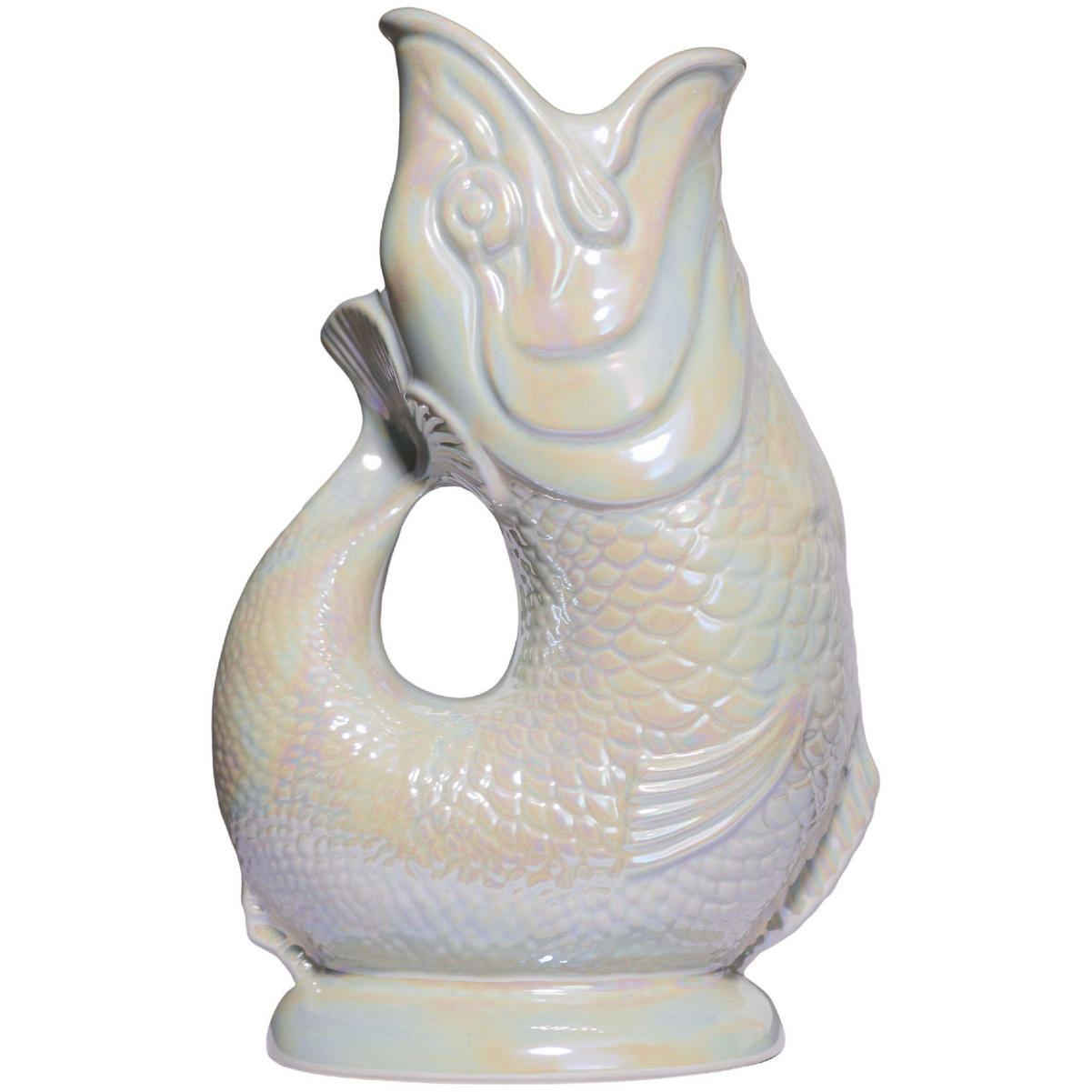 KARAFFE mit „Gluck-Gluck“-Geräusch 27,5/17/9,5 cm - Perlmutt, Keramik (1.2L) - Gluckigluck