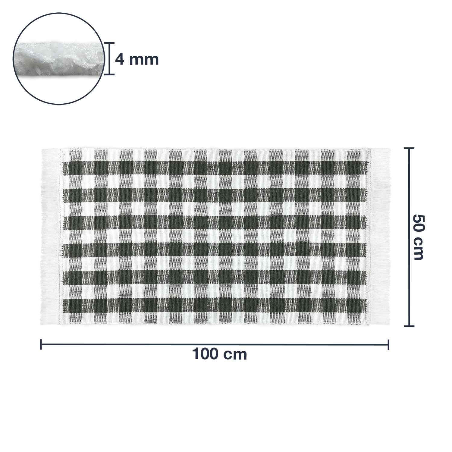 KÜCHENTEPPICH MATRIX - Anthrazit, Textil (50/100cm) - WohnDirect